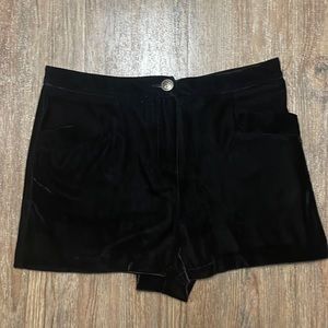 Topshop Velvet Shorts